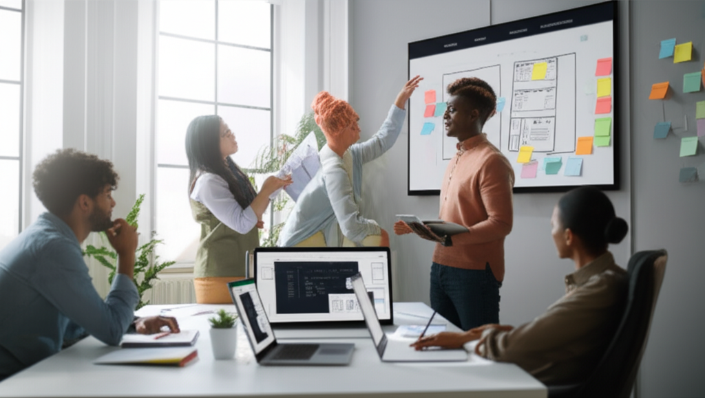 Modern website designs on multiple devices